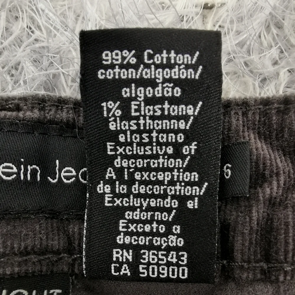 Calvin Klein EUC Jeans Womens 6 Corduroy Straight - Picture 4 of 10